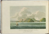Artist: b'LYCETT, Joseph' | Title: bView of the South End of Schouten's Island, Van Diemen's Land. | Date: 1825 | Technique: b'etching and aquatint, printed in black ink, from one copper plate; hand-coloured'