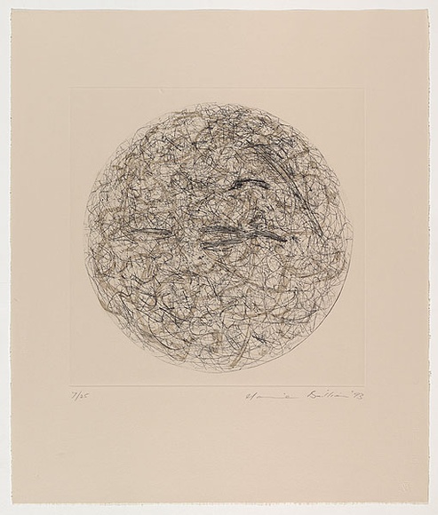 Artist: b'Baillieu, Marianne.' | Title: b'Not titled [circle 3]' | Date: 1993 | Technique: b'etching, printed in colour, from two plates'
