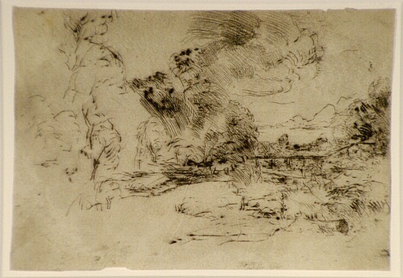 Artist: b'Evergood, Miles.' | Title: b'Country bridge near Redhill, Queensland.' | Date: c.1932 | Technique: b'drypoint, printed in black ink, from one plate'