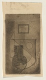 Title: b'not titled [Holding a vase]' | Date: c.1950 | Technique: b'etching, printed in brown ink, from one plate'