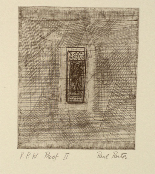 Artist: b'Partos, Paul.' | Title: b'Untitled A #12' | Date: c.1988 | Technique: b'etching, printed in black ink with plate-tone, from one plate'