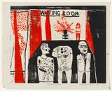 Artist: HANRAHAN, Barbara | Title: Waiting room | Date: 1964 | Technique: lithograph, printed in colour, from two stones [or plates]
