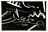 Artist: b'Burn, Ian.' | Title: b'St. Kilda Beach I.' | Date: 1964 | Technique: b'linocut, printed in black ink, from one block'