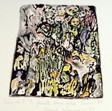 Artist: b'SHEARER, Mitzi' | Title: b'The forest came alive' | Date: 1984-88 | Technique: b'etching, printed in black ink, from one  plate, hand-coloured'