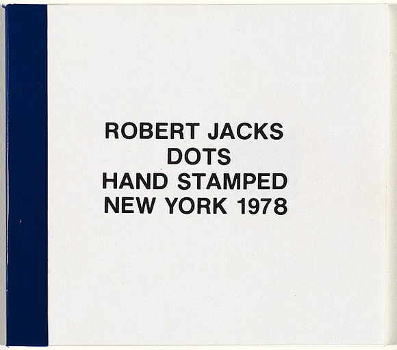 Artist: b'JACKS, Robert' | Title: b'Dots hand stamped New York 1978' | Date: (1978) | Technique: b'rubber stamps; dark blue pressure sensitive tape'