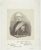 Title: not titled [Major-General Edward Macarthur] | Date: 1859 | Technique: lithograph, printed in colour, from multiple stones (black image, buff tint stone)