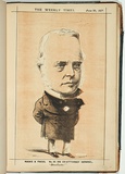 Title: b'An ex-attorney general [The Hon. George Higinbotham].' | Date: 20 June 1874 | Technique: b'lithograph, printed in colour, from multiple stones'