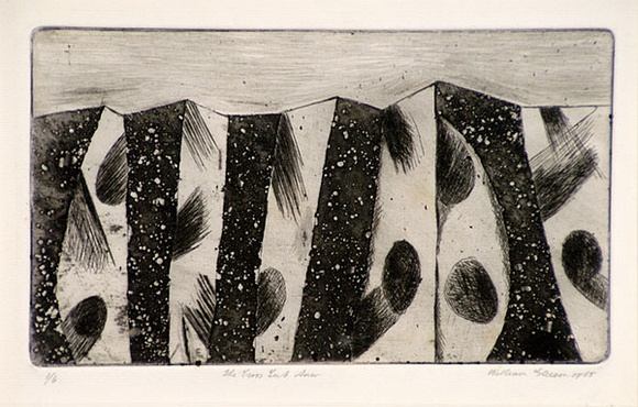 Artist: b'Gleeson, William.' | Title: b'The cross cut saw' | Date: 1965 | Technique: b'etching, printed in black ink, from one plate' | Copyright: b'This work appears on screen courtesy of the artist'