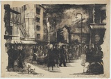 Artist: b'Courier, Jack.' | Title: b'Camden town market.' | Technique: b'lithograph, printed in black ink, from one stone [or plate]'