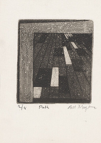 Artist: b'MEYER, Bill' | Title: b'Path' | Date: 1968 | Technique: b'etching and aquatint, printed in black ink, from one zinc plate' | Copyright: b'\xc2\xa9 Bill Meyer'