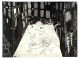 Artist: b'Moore, Mary.' | Title: b'Cats screwing in Venice' | Date: 1982 | Technique: b'etching and drypoint printed in black ink, from one zinc plate' | Copyright: b'\xc2\xa9 Mary Moore'