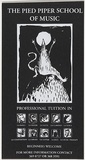 Artist: Ranger, Cindy. | Title: The Pied Piper School of Music (small) | Date: 1991, December | Technique: screenprint, printed in black ink, from one stencil