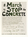 Artist: b'Glebe Anti-Expressway Action Group.' | Title: b'A march to Stop the Concrete' | Technique: b'screenprint, printed in colour, from multiple stencils'