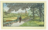 Artist: b'Mattison, G.A.' | Title: b'Sydney University' | Date: c.1929 | Technique: b'linocut, printed in colour, from multiple blocks'