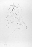 Artist: b'Powditch, Peter.' | Title: b'not titled [seated female nude]' | Date: c.1972 | Technique: b'lithograph, printed in black ink, from one plate'