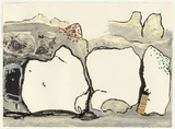 Artist: b'Lynn, Elwyn.' | Title: b'National Park' | Date: 1983, 15 August | Technique: b'lithograph, printed in black ink, from one stone; collage, commercially printed matter; hand applied ink, paint and crayon'
