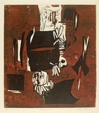 Artist: b'Raft, Emanuel.' | Title: b'Dream' | Date: c.1962 | Technique: b'linocut, printed in colour, from multiple blocks'