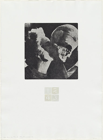 Artist: b'MADDOCK, Bea' | Title: b'Four by two IV' | Date: 1977, September-November | Technique: b'photo-etching,aquatint and stipple, printed in black ink, from five plates'