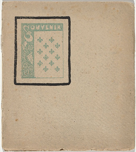 Artist: Young, Blamire. | Title: Back cover: Souvenir. | Date: 1898 | Technique: woodcut, printed in black ink, from one block