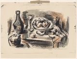 Artist: MACQUEEN, Mary | Title: Still life | Date: 1956 | Technique: lithograph, printed in black ink, from one plate; hand-coloured | Copyright: Courtesy Paulette Calhoun, for the estate of Mary Macqueen