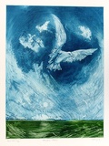 Artist: b'GRIFFITH, Pamela' | Title: b'Pacific flight' | Date: 1981 | Technique: b'etching, aquatint, burnishing printed in colour, from one zinc plate' | Copyright: b'\xc2\xa9 Pamela Griffith'