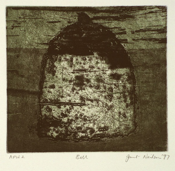 Artist: b'Neilson, Janet.' | Title: b'Bell' | Date: 1997 | Technique: b'etching and aquatint, printed in colour, from two plates'