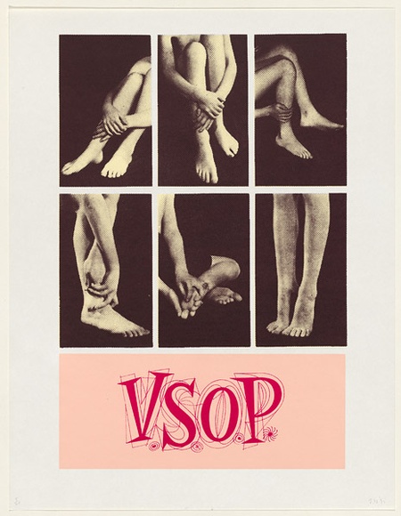 Artist: b'Young, John.' | Title: b'V.S.O.P.' | Date: 1992 | Technique: b'screenprint, printed in colour, from four stencils'