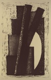 Artist: Lincoln, Kevin. | Title: Leaning form and guitar | Date: 1985 | Technique: lithograph, printed in black ink, from one stone