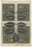 Artist: HALL, Fiona | Title: Fraxinus excelsior - Ash (German currency) | Date: 2000 - 2002 | Technique: gouache | Copyright: © Fiona Hall