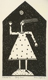 Artist: Taylor, Annie. | Title: Spotty dress | Date: 1991, January | Technique: lithograph, printed in black ink, from one stone