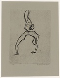 Artist: WILLIAMS, Fred | Title: Tumblers. Number 2 | Date: 1967 | Technique: etching, deep etching, flat biting and mezzotint, printed in black ink, from one zinc plate | Copyright: © Fred Williams Estate