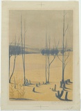 Artist: Baker, Cristina Asquith. | Title: not titled [dead trees]. | Date: c.1914 | Technique: lithograph, printed in colour, from multiple stones