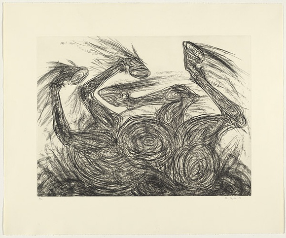 Artist: b'Taylor, Ben.' | Title: b'[Untitled]' | Date: 1988 | Technique: b'etching and roulette, printed in colour, from one plate'