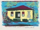 Title: Arts Council Gallery, Gorman House. | Date: 1986 | Technique: screenprint, printed in colour, from four stencils