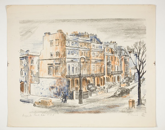 Artist: b'Courier, Jack.' | Title: b'Regents Park Road N.W.3.' | Technique: b'lithograph, printed in black ink, from one stone [or plate]'