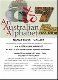 Title: b'Invitation | An Australian Alphabet. Nancy Sever Gallery, 2021.'