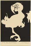 Artist: Thake, Eric. | Title: Greeting card: Christmas (In the Nude! Oh, Mr Thake) | Date: 1963 | Technique: linocut, printed in black ink, from one block