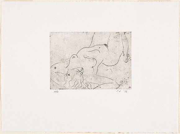 Artist: Lymburner, Francis. | Title: Reclining female nude. | Date: 1940 (about) | Technique: etching, printed in black ink, from one plate