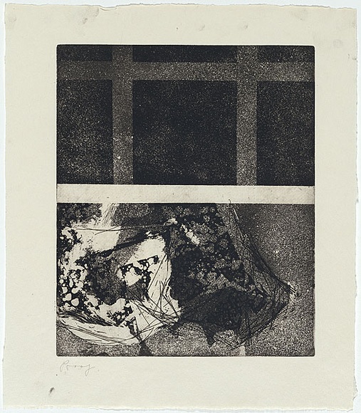 Artist: b'MADDOCK, Bea' | Title: b'not titled' | Date: 1971 | Technique: b'etching and aquatint, printed in black ink, from one plate'