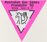 Artist: ACCESS 9 | Title: Australian Gay Games '92 | Date: 1992, January | Technique: screenprint, printed in pink and black ink, from two stencils
