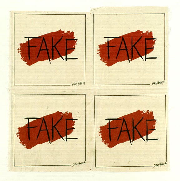 Artist: b'LITTLE, Colin' | Title: b'Fake, Sally Human' | Date: 1974 | Technique: b'screenprint, printed in colour, from multiple stencils'