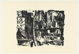 Artist: Boag, Yvonne. | Title: not titled [construction site] | Date: 1986 | Technique: lithograph, printed in black ink, from one stone | Copyright: © Yvonne Boag