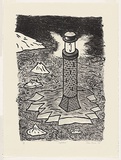 Artist: b'Bowen, Dean.' | Title: b'Lighthouse.' | Date: 1988 | Technique: b'lithograph, printed in colour, from two stones (yellow and black)' | Copyright: b'\xc2\xa9 Dean Bowen'