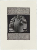 Artist: b'MADDOCK, Bea' | Title: b'Coat' | Date: 1975, May | Technique: b'etching, photo-etching and aquatint, from two plates'