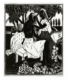 Artist: Berndt, Eileen. | Title: Susannah and her maidens. | Date: c.1935 | Technique: linocut, printed in black ink, from one block