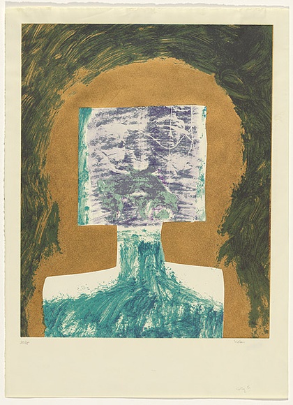 Artist: b'Nolan, Sidney.' | Title: b'Kelly VI' | Date: 1965 | Technique: b'screenprint, printed in colour, from multiple stencils'