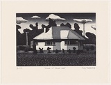 Artist: b'Mombassa, Reg.' | Title: b'House at beach road' | Date: 2005 | Technique: b'etching and aquatint, printed in black ink, from one plate'