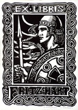 Artist: Waller, Christian. | Title: Bookplate: Fritz Hart | Date: c.1926 | Technique: linocut, printed in black ink, from one block