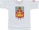 Artist: b'REDBACK GRAPHIX' | Title: b'T-shirt: Imaj.' | Date: 1980 | Technique: b'screenprint, printed in colour, from multiple stencils'