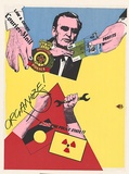 Artist: McMAHON, Marie | Title: Organize! Smash the police state | Date: 1978 | Technique: screenprint, printed in colour, from multiple stencils | Copyright: © Marie McMahon. Licensed by VISCOPY, Australia